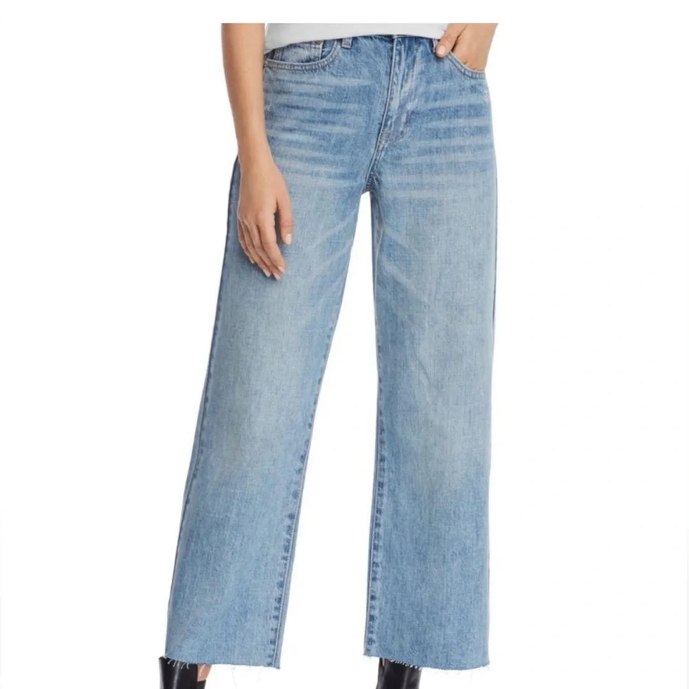 NWT Pistola x Revolve Cher High Rise Wide Leg CroppedRaw hem jeans women size 27